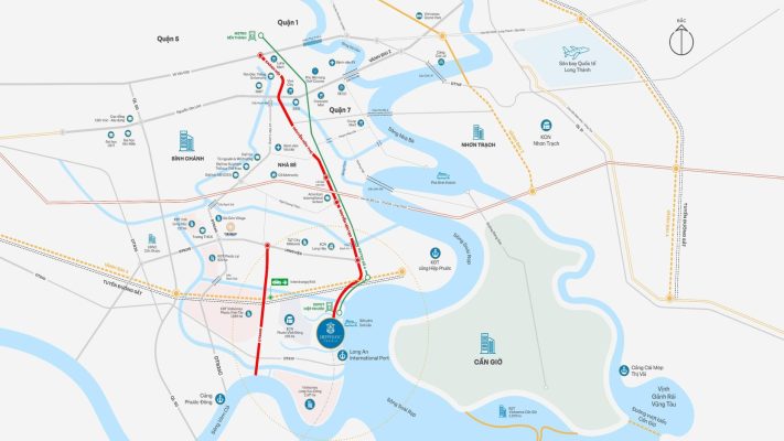 vị trí Hiep Phuoc Premia kết nối TP.HCM và Long An.